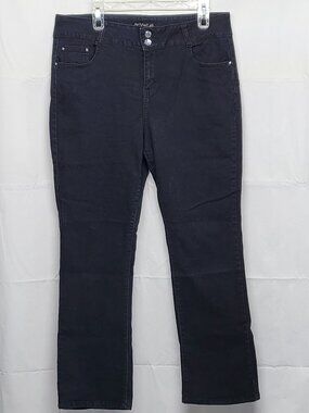 QQMY Jeans Womens 21/22 Stretch Bootcut High Rise Rhinestone Embellished 37X30